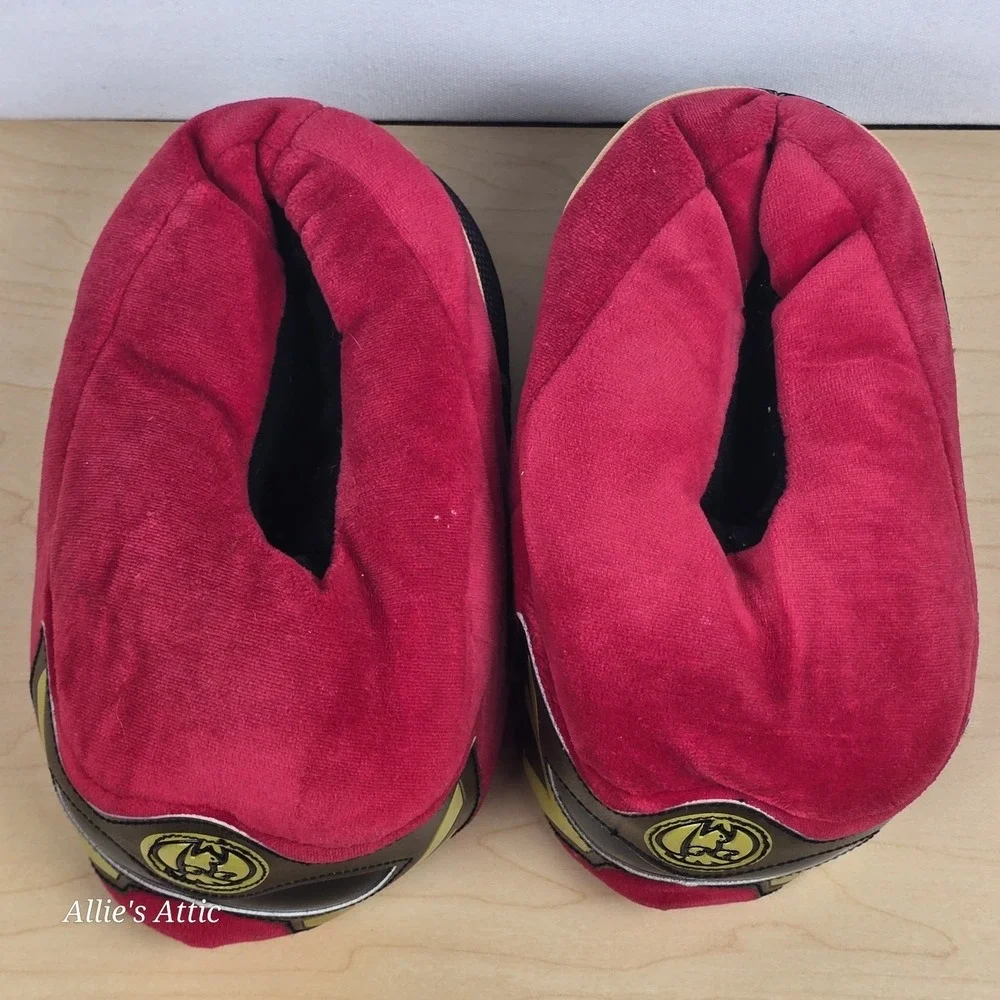 Power Rangers Ninja Storm Slippers Vintage Kids Red Ranger Boys Girls Plush 13/1
